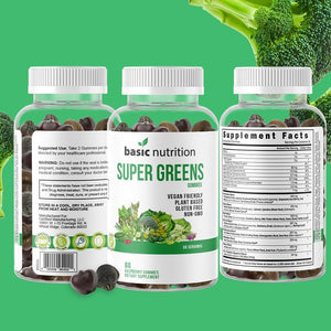 SuperGreens Gummies For Digestive, Immune and Liver Functions | Nutrient-Rich With 8 Specialty Blends