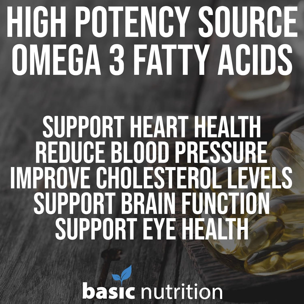 Fish Oil Softgel Supplements with Omega 3 Fatty Acids | 450mg EPA | 300mg DHA