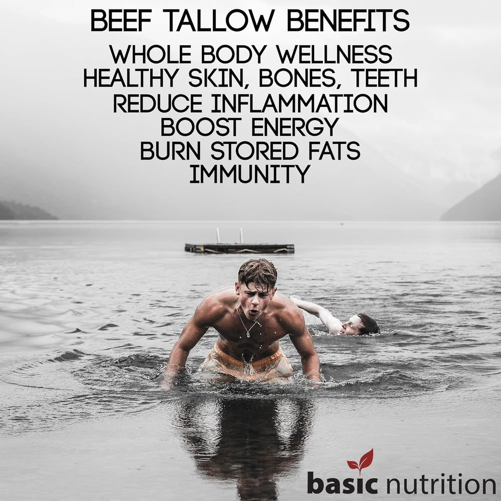 Grass-Fed Beef Tallow Superfood | Pasture-Raised and Vitamin-Rich | 3000mg Softgels