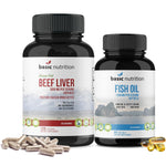 Ancestral Vitamin Bundle | 3000mg Grass-Fed Beef Liver | 1250mg Fish Oil with Omega-3s, 450mg EPA, 300mg DHA