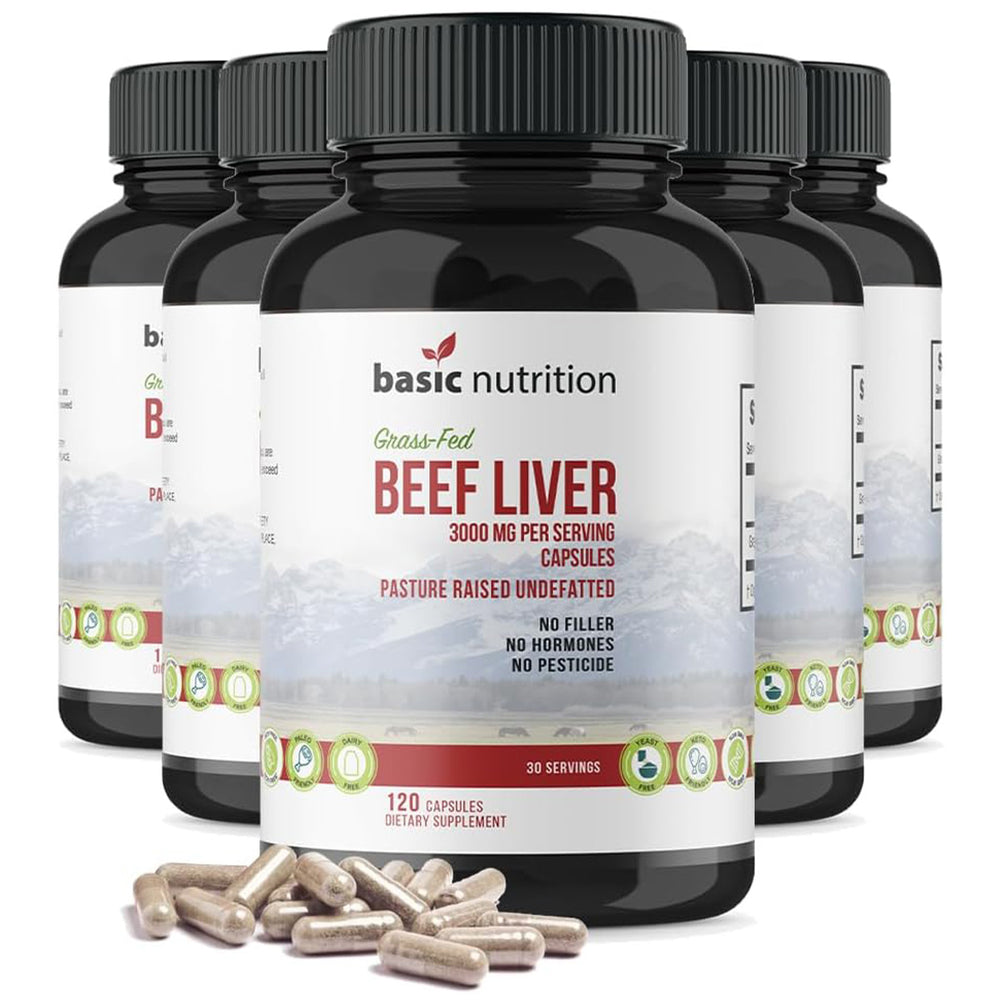 Grass-Fed Beef Liver Superfood, Pasture-Raised and Undefatted | 3000mg Capsules